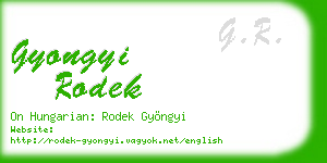 gyongyi rodek business card