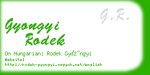 gyongyi rodek business card